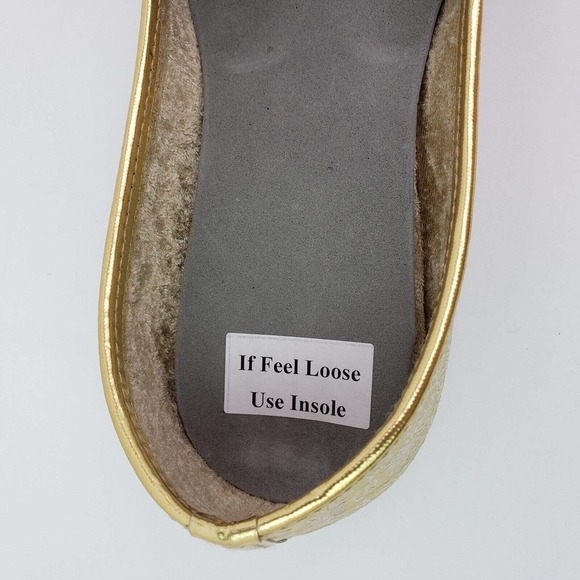 Shoe Bazar Etnic Mojri Khussa Mens Size 7 Gold Handmade Slip On Loafer Shoes